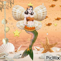 Donatella Una mermaid animēts GIF
