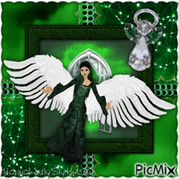 {###}Angel in Green{###} - Free animated GIF