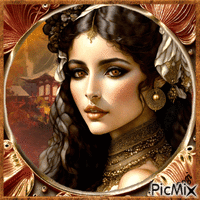 Portrait of a beautiful girl... - Free animated GIF
