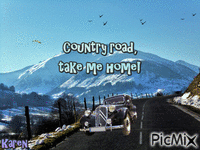 Country Road - Animovaný GIF zadarmo