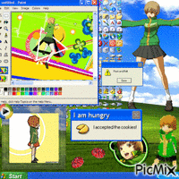 Windows XP Chie Satonaka animovaný GIF