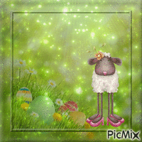 mouton de Paques animovaný GIF