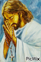 Jesus orando - Бесплатный анимированный гифка