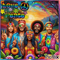 hippie flower Animated GIF