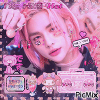 hyunjin pink sparkly!! (GFAF) 动画 GIF