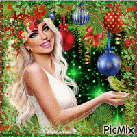 Coiffure arbre de Noël - Ingyenes animált GIF