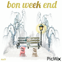 week-end sous la neige animowany gif