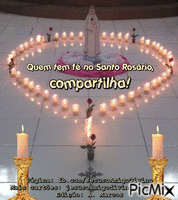 Quem tem fé no Santo Rosário, compartilha! animēts GIF