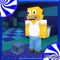 Minecraft Homer at Home - Ücretsiz animasyonlu GIF