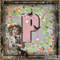 decorative letter P - Darmowy animowany GIF