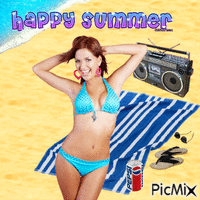 Happy Summer animuotas GIF