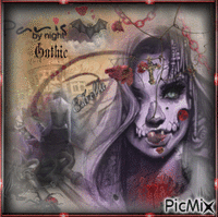 Woman gothic - Бесплатный анимированный гифка