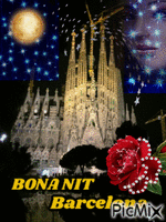 Bona nit Barcelona - GIF animado gratis