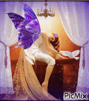 Je suis votre ange gardien et je vous souhaite une bonne et douce nuit ! animovaný GIF