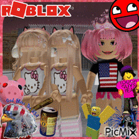 me and my friends on roblox 动画 GIF