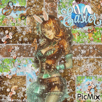 Happy Easter -Steampunk- - GIF animate gratis