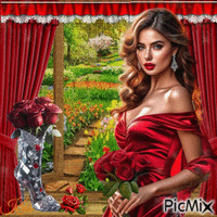 Les roses rouges - GIF animate gratis