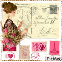 Vintage Love Letters - GIF เคลื่อนไหวฟรี