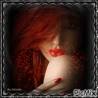 Noir et blanc et coeur rouge - Bezmaksas animēts GIF