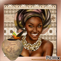 la belle africaine animovaný GIF