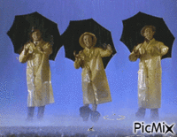 singing in the rain - Gratis animerad GIF