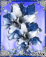 Blue flowers. Animated GIF