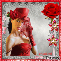 Femme au chapeau rouge - Kostenlose animierte GIFs
