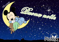 buona notte topolino - GIF animate gratis