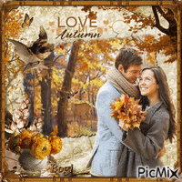 Happy autumn couple ...