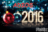 Adios 2016 - Бесплатный анимированный гифка