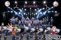 sasuke dance concert GIF animé