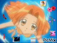 Giff Picmix la princesse-sirène à la perle orange de l'océan Indien Seira créé par moi κινούμενο GIF