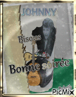 Bisous bonne soirée (JOHNNY) - Безплатен анимиран GIF