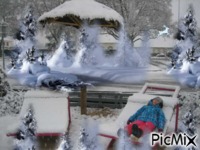La neige sous les palmier - GIF animate gratis