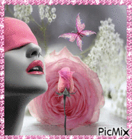 Pink Rose! animasyonlu GIF