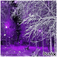 Purple snow - Безплатен анимиран GIF