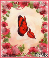 papillon et bouche animovaný GIF