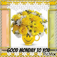 good monday to u bouquet of flowers