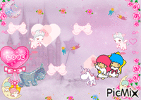 Little Twin Stars (Sanrio) computer wallpaper GIF animasi
