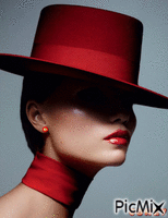 Sombrero rojo - GIF animado gratis