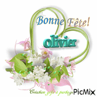 Bonne fête Olivier - Безплатен анимиран GIF