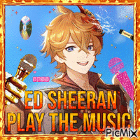 ed sheeran play the music - GIF animé gratuit