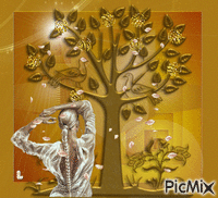 L'arbre aux voeux - Бесплатный анимированный гифка