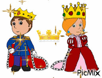 king and queen animált GIF
