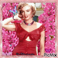 HD femme Marilyn - GIF animé gratuit