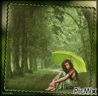 A rainy day in the countryside - GIF animado gratis