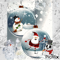 Snowman Polar Bear - GIF animado gratis