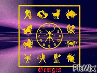 Créa de Georges-49 / Les 12 signes du Zodiac - Animovaný GIF zadarmo