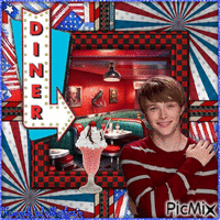 {[Sterling Knight in an American Diner]} - GIF animé gratuit