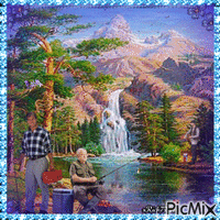Father and son fishing  3-25-23  xRick7701x GIF animasi